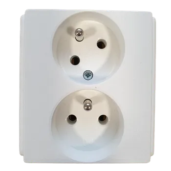 vypínač SEZ Standard zásuvka dvojitá polozapuštěná bílá