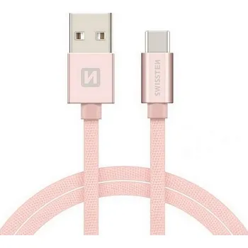 Datový kabel USB-C (Type-C) 1,2m růžový