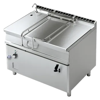 Pečicí pánev RMgastro RM - BR120-912ET Pánev sklopná manuální elektrická 120 l ocelové dno + záruka 3 roky
