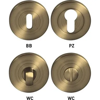 MPK - ROZETA - R (šroubovací) rozety WC OGS - Bronz česaný matný