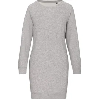 Dámská sukně Organické teplákové šaty K 493 light grey heather L