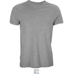 Unisex piqué tričko Loris grey melange L