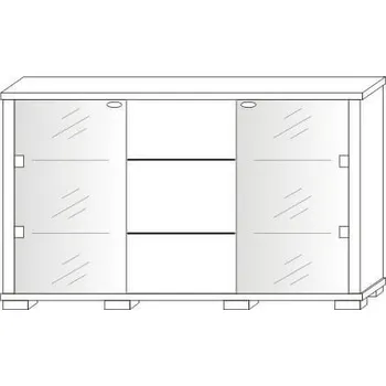 Stolička Komoda vysoká 2S + BAR 2DSZ KACPER 140 cm