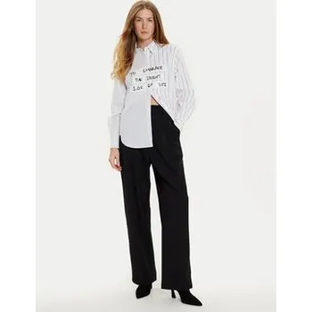 Dámské kalhoty Desigual Kalhoty z materiálu Rin 24WWPW20 Černá Loose Fit L