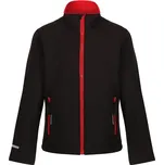 Dětská dvouvrstvá softshellová bunda "Ablaze" black-classic red 5-6