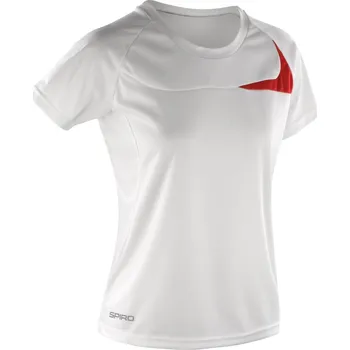 Dámské tréninkové tričko S 182F white-red L