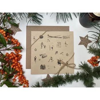 Be Nice EKO Přání vánoční Přírodní/hnědé