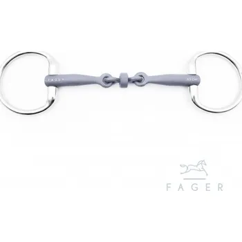 Udidlo pro koně Dvakrát lomená oliva Fager Titanium ALICE Velikost: 130 mm
