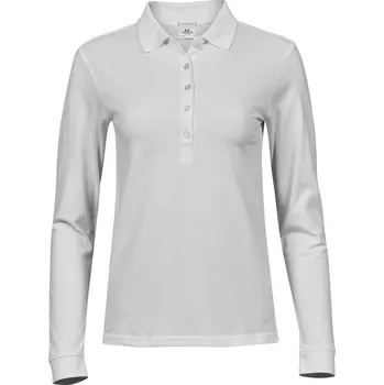 Dámská košile Dámské luxusní elastické piqué polo s dl. rukávem TJ 146 white L