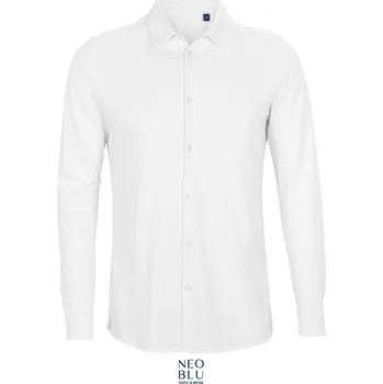 Pánská košile Piqué košile s dlouhým rukávem Basile Men optic white 3XL