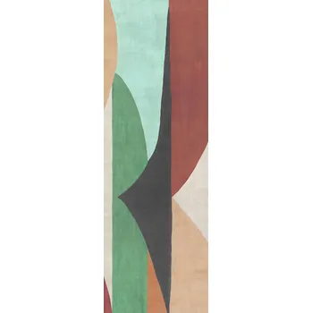 Tapeta Masureel Geometrická vliesová obrazová tapeta na zeď, zeleno-hnědá, DGAMA3022-260, Amani, Masureel, velikost 1,06 x 2,6 m