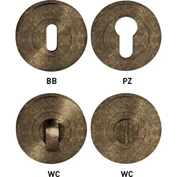 MPK - ROZETA - R (šroubovací) rozety WC OBA - Antik bronz