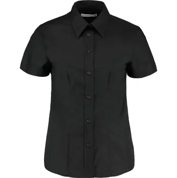 Dámská košile Pracovní halenka Oxford s krátkým rukávem KK 360 (6-24) black 22_4XL