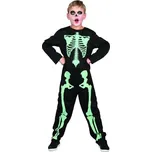 Made Kostým na karneval - kostra svítící ve tmě 130 - 140 cm