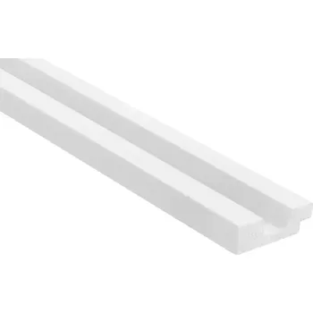 Obklad Mardom Decor VZOREK - Koncový profil k voděodolnému lamelovému panelu (pět lamel) - levý - 135 x 36 x 12 mm - BÍLÝ