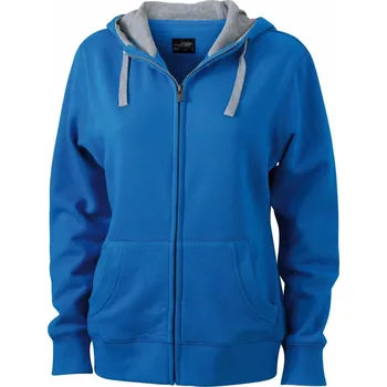 Dámská móda Dámská mikina s kapucí "Lifestyle" JN 962 cobalt-grey heather XL