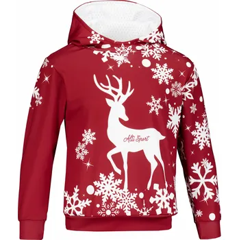 Dětská móda Dětská funkční mikina premium ALTISPORT VOJ/ALKVN5MI01 ČERVENÁ 134