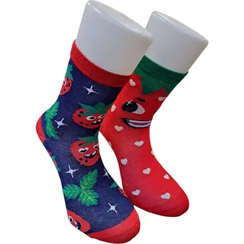 Dámské ponožky Aura Via Dámské veselé ponožky Jahoda 35-38