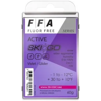 Lyžařský vosk SkiGo SKI-GO FFA Active 60g, Violet, -1°C až -12°C, bezfluorový parafín