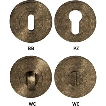 MPK - ROZETA - R (šroubovací) rozety PZ OBA - Antik bronz
