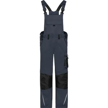 montérky Pracovní kalhoty s laclem - Strong JN 1833 (42-60) carbon-black (56)