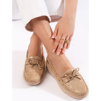 Dámské mokasíny Moderní hnědé mokasíny dámské bez podpatku 38