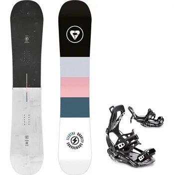 Snowboard Gravity snowboards Snowboard komplet Gravity Electra 24/25 + vázání Fastec FT360 black Velikost: 154 cm, Velikost vázání: M