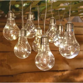 Vánoční dekorace Světelný LED závěs, žárovky 8 m bílá teplá