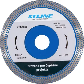 Brusný kotouč XTLINE Kotouč diamantový turbo | 125x1,4x10x22,2 mm