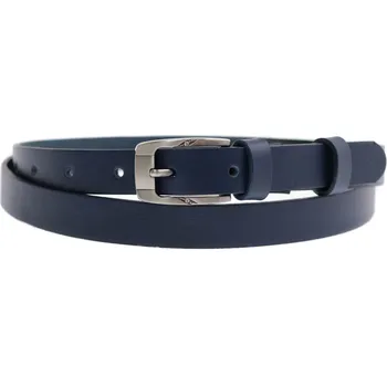 Opasek Dámský úzký kožený opasek Špongr 20031 tmavě modrý Velikost = obvod pasu (cm): 65 cm