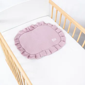 Dekorativní polštářek Tulimese Mušelínový polštářek s výšivkou VÝBĚR BARVY/MATERIÁLU: MUŠELÍN RŮŽOVÝ