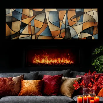 Obraz Obraz na plátně - Večerní záchvěv, Abstrakce FeelHappy.cz Velikost obrazu (šířka x výška): 60 x 20 cm