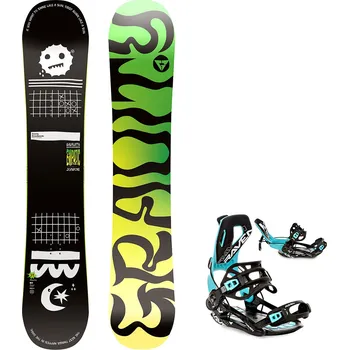 Snowboard Gravity snowboards Snowboard komplet Gravity Empatic junior 24/25 + vázání Fastec FT360 mint Velikost: 130 cm, Velikost vázání: M