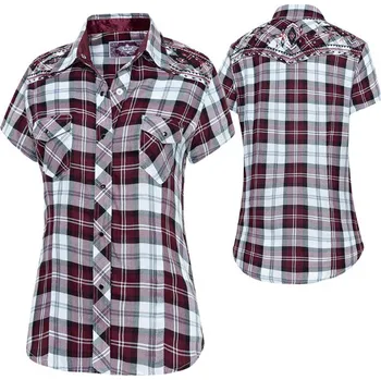 Dámská košile Stars & Stripes Košile westernová Pasadena Stars & Stripes, s krátkým rukávem, red S