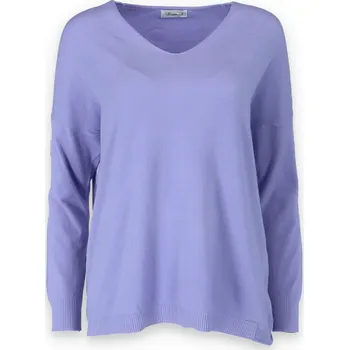 Dámský svetr Svetřík úplet Damod 6342 Over size barva: fialová-lila