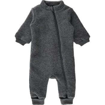 Merino overal na zip bez kapuce tmavě šedý Anthracite Melange Mikk-Line Velikost: 74