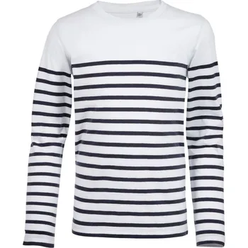 Chlapecké tričko Dětské pruhované tričko s dlouhým rukávem Matelot LSL Kids white-navy 12 Y