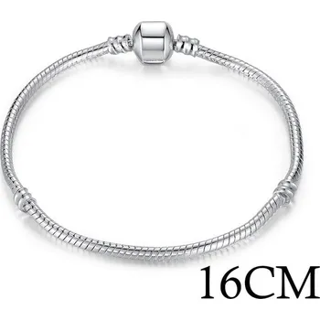 Náramek B-TOP Dívčí náramek bez přívěsku 16 cm - postříbřený