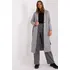 Dámský kabát Dlouhý kabát s páskem TW-PL-BI-5312-1.31 šedý