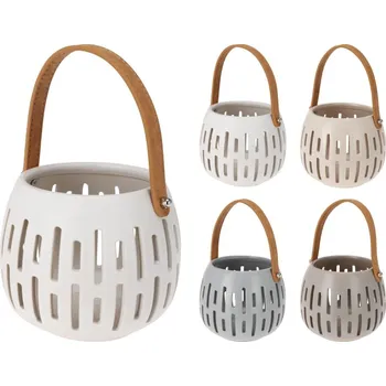 Svícen svícen 14x12cm, na svíčku, 4barvy, keramika