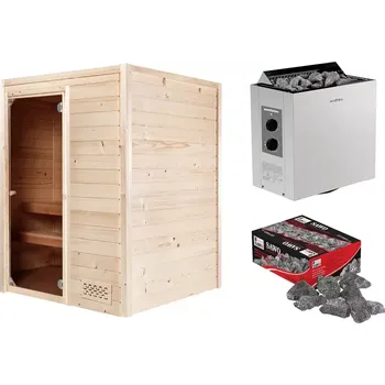 Výhodný Saunový Balíček: Finská sauna TAMPERE HS1 + Kamna Sentiotec VIKING 345 + Saunové kameny (190507)