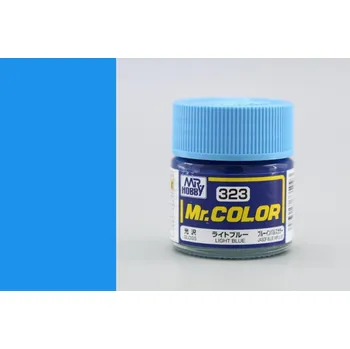 Modelářská barva Mr. Color 323 - Light Blue - Světle modrá (10ml) - Gunze C323