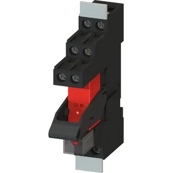 Relé SIEMENS Relé zásuvné kompletní přístroj AC230V, 2 CO, LED modul, červená, patice LZS:RT4B4T30