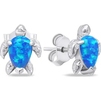 Náušnice Brilio Silver Stříbrné náušnice se syntetickým opálem Želva EA1168WB + 2 měsíce na vrácení zboží