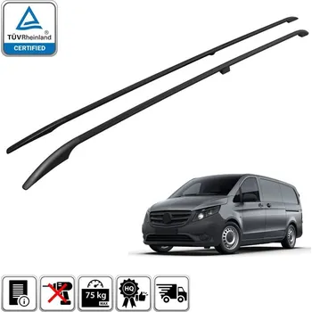 Příčník na automobil Podélné nosiče černé Mercedes Vito (W639), r.v. 2004-2014 - dlouhá verze L3