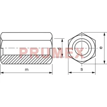 Matice Matice prodlužovací 3d DIN 6334 M36x108 |10| bez PÚ