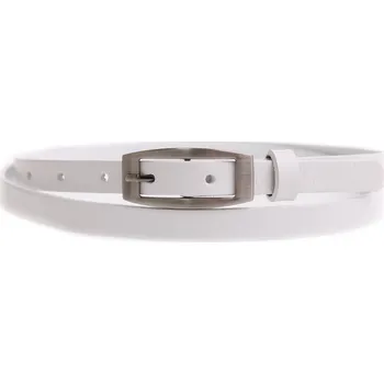 Opasek Dámský úzký kožený opasek Špongr 1507 bílý Velikost = obvod pasu (cm): 75 cm