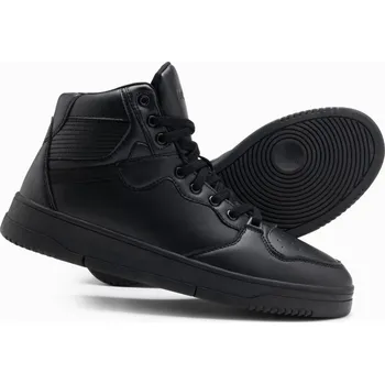 Pánské tenisky Pánské zateplené tenisky s vysokým svrškem - černé V6 OM-FOSH-0139 - 43