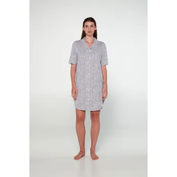 Vamp - Noční košile s knoflíky a potiskem 20331 - Vamp pink candy S