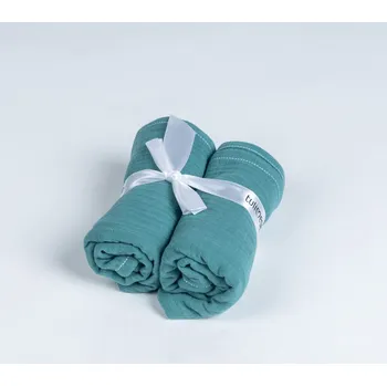 Dárková krabička Tulimese Dárková krabička mušelínových utěrek VÝBĚR BARVY/MATERIÁLU: MUŠELÍN TMAVĚ ZELENÝ